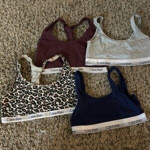 Calvin Klein Women's Bra Set - Burgundy, Gray, Leopard, Navy
